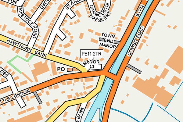 PE11 2TR map - OS OpenMap – Local (Ordnance Survey)