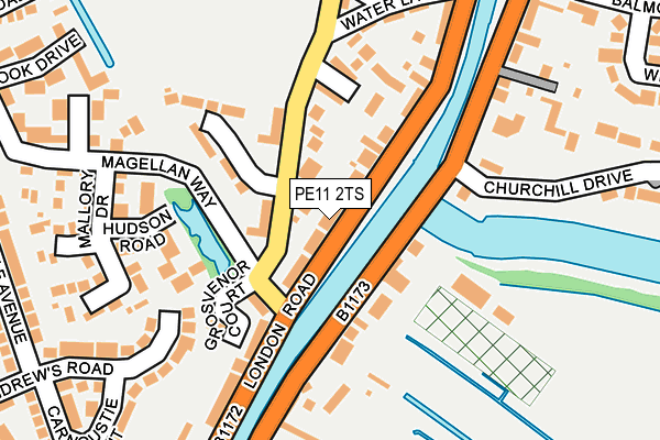 PE11 2TS map - OS OpenMap – Local (Ordnance Survey)