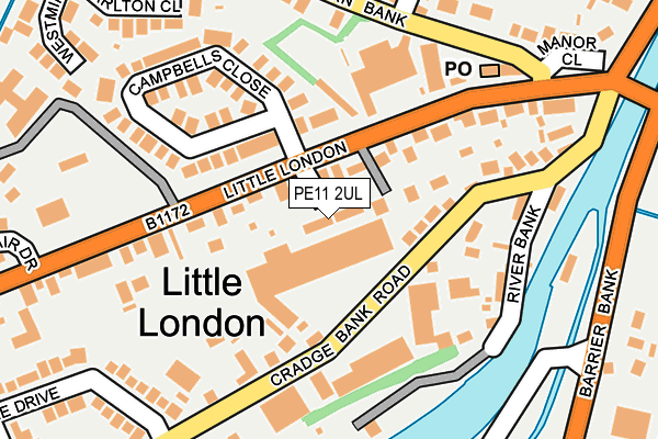 PE11 2UL map - OS OpenMap – Local (Ordnance Survey)