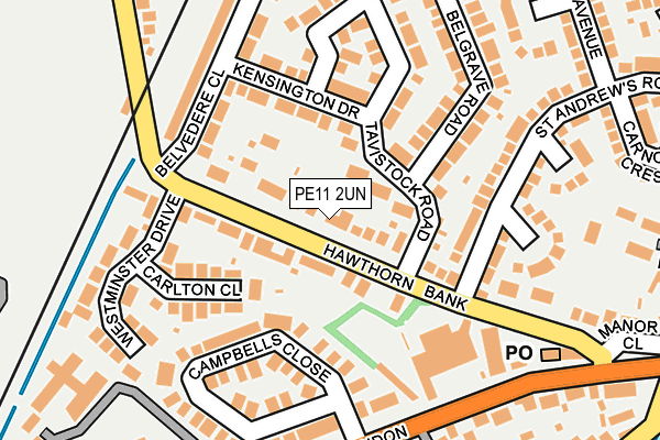 PE11 2UN map - OS OpenMap – Local (Ordnance Survey)
