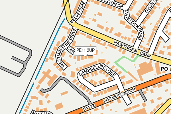 PE11 2UP map - OS OpenMap – Local (Ordnance Survey)