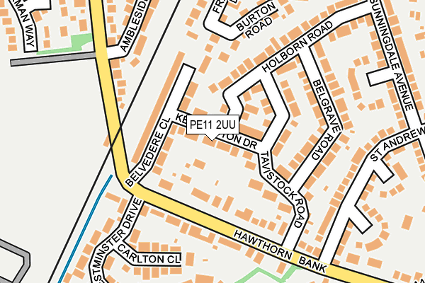 PE11 2UU map - OS OpenMap – Local (Ordnance Survey)
