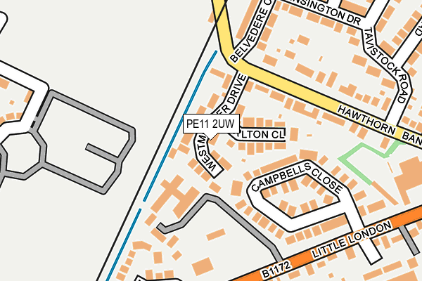 PE11 2UW map - OS OpenMap – Local (Ordnance Survey)