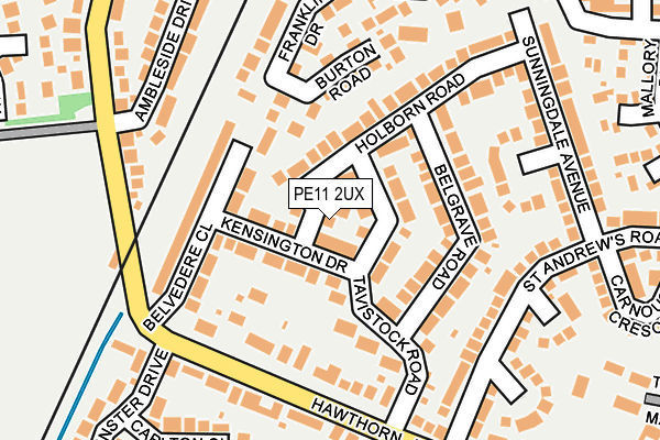 PE11 2UX map - OS OpenMap – Local (Ordnance Survey)