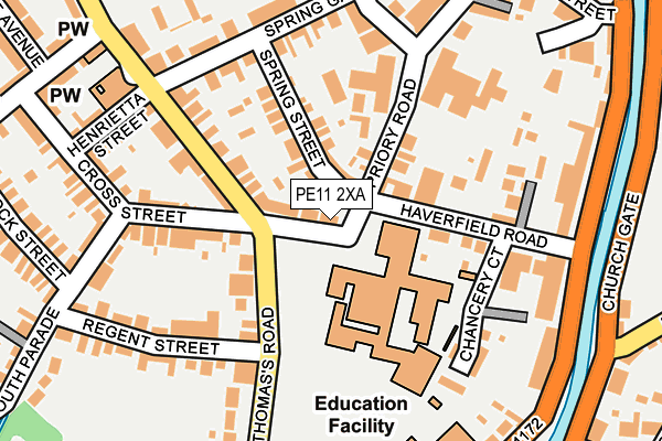 PE11 2XA map - OS OpenMap – Local (Ordnance Survey)