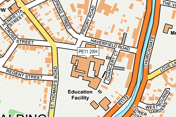 PE11 2XH map - OS OpenMap – Local (Ordnance Survey)
