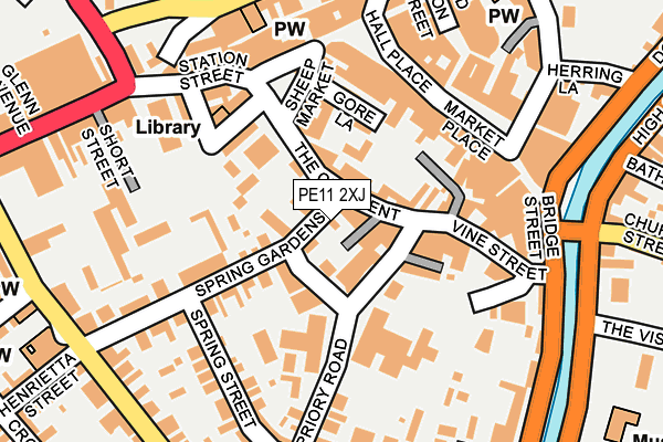 PE11 2XJ map - OS OpenMap – Local (Ordnance Survey)