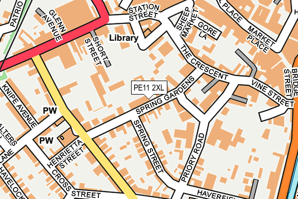 PE11 2XL map - OS OpenMap – Local (Ordnance Survey)