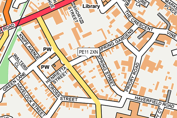 PE11 2XN map - OS OpenMap – Local (Ordnance Survey)