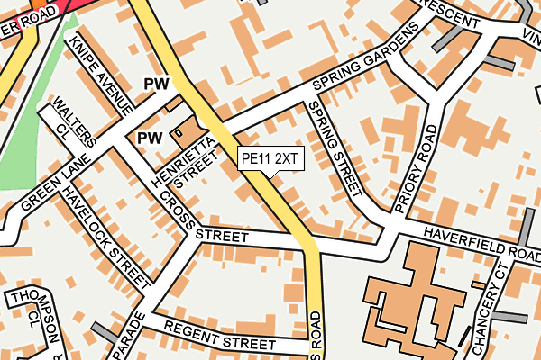 PE11 2XT map - OS OpenMap – Local (Ordnance Survey)