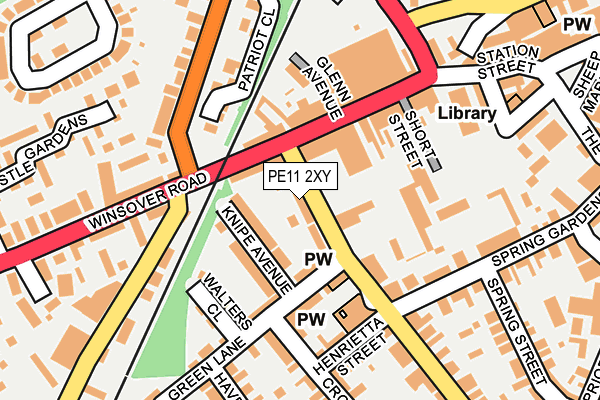 PE11 2XY map - OS OpenMap – Local (Ordnance Survey)