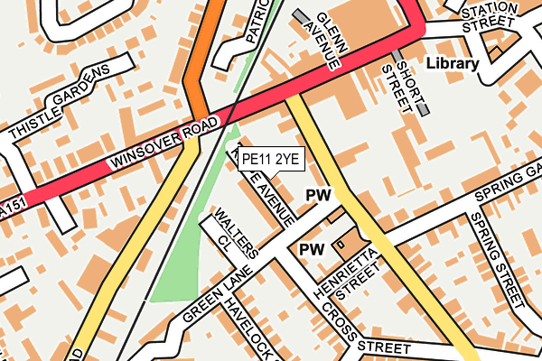 PE11 2YE map - OS OpenMap – Local (Ordnance Survey)