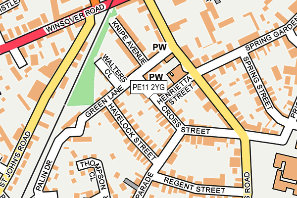 PE11 2YG map - OS OpenMap – Local (Ordnance Survey)