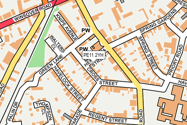 PE11 2YH map - OS OpenMap – Local (Ordnance Survey)