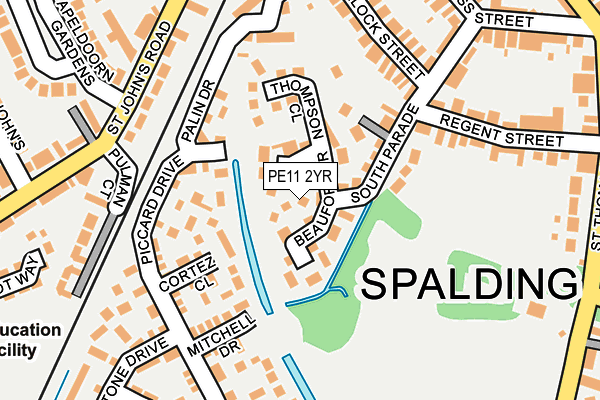 PE11 2YR map - OS OpenMap – Local (Ordnance Survey)
