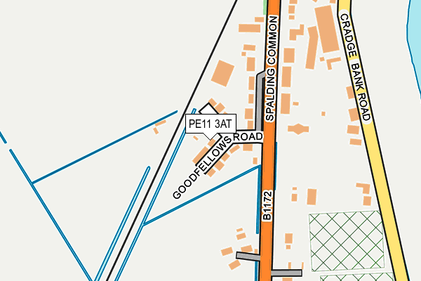 PE11 3AT map - OS OpenMap – Local (Ordnance Survey)