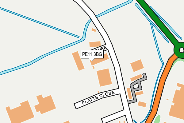 PE11 3BG map - OS OpenMap – Local (Ordnance Survey)