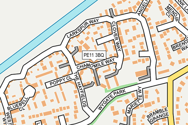 PE11 3BQ map - OS OpenMap – Local (Ordnance Survey)