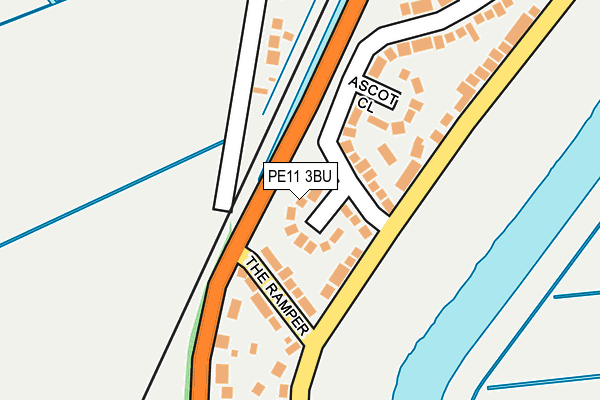 PE11 3BU map - OS OpenMap – Local (Ordnance Survey)