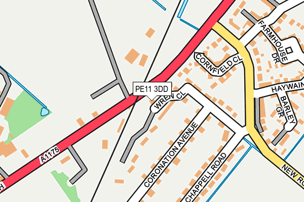 PE11 3DD map - OS OpenMap – Local (Ordnance Survey)