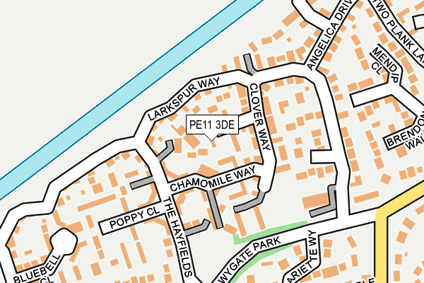 PE11 3DE map - OS OpenMap – Local (Ordnance Survey)