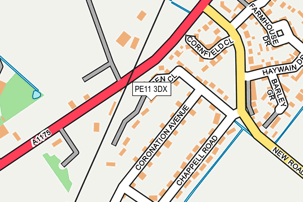 PE11 3DX map - OS OpenMap – Local (Ordnance Survey)