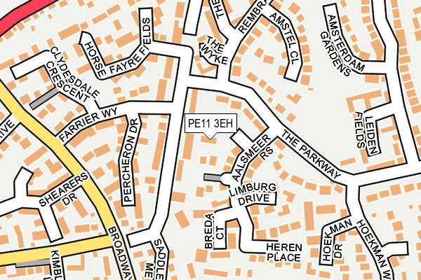 PE11 3EH map - OS OpenMap – Local (Ordnance Survey)