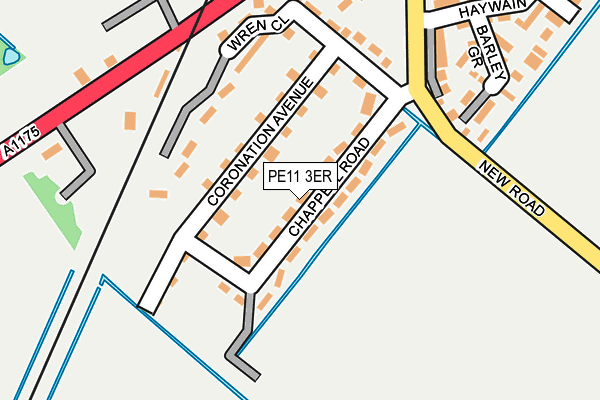 PE11 3ER map - OS OpenMap – Local (Ordnance Survey)
