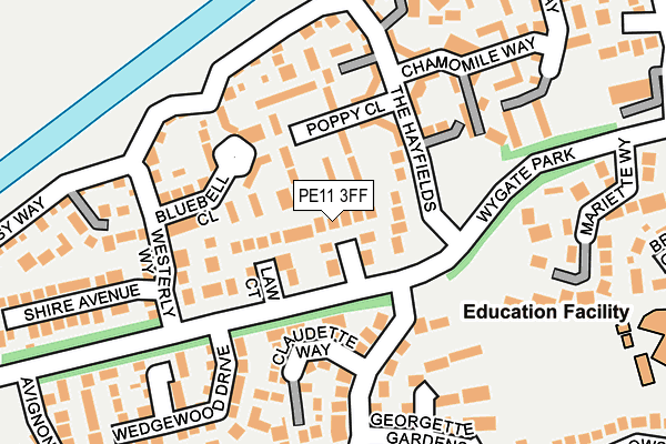 PE11 3FF map - OS OpenMap – Local (Ordnance Survey)