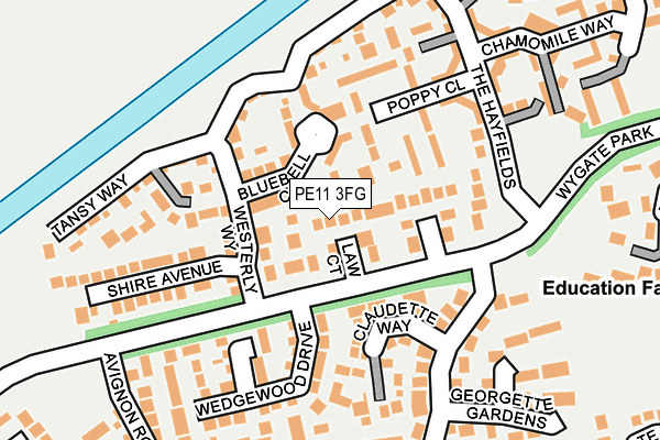 PE11 3FG map - OS OpenMap – Local (Ordnance Survey)