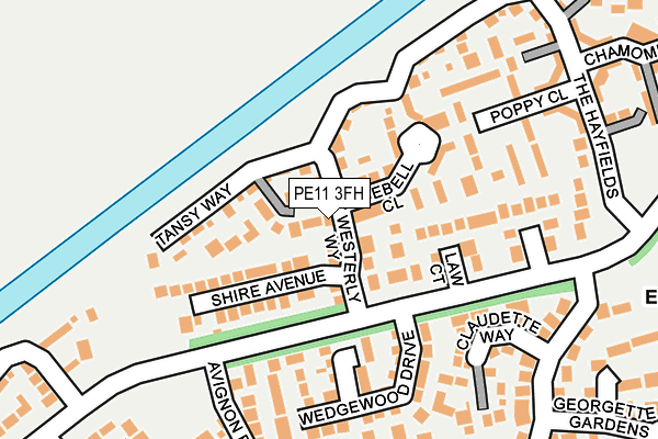 PE11 3FH map - OS OpenMap – Local (Ordnance Survey)