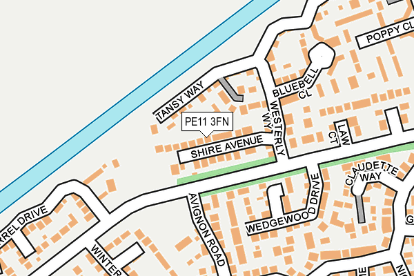 PE11 3FN map - OS OpenMap – Local (Ordnance Survey)