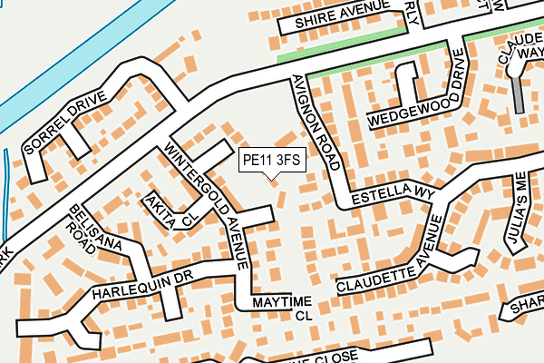 PE11 3FS map - OS OpenMap – Local (Ordnance Survey)