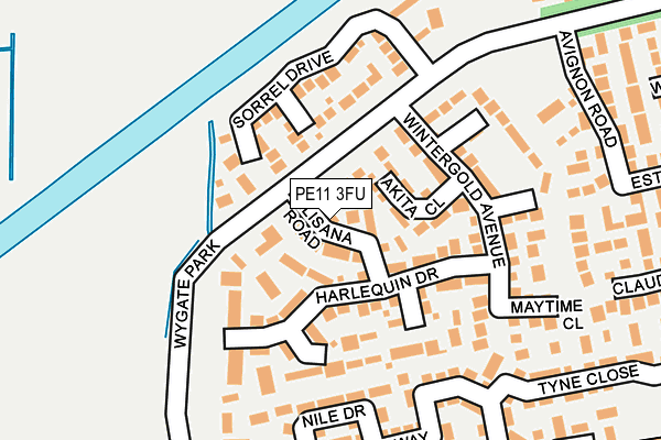 PE11 3FU map - OS OpenMap – Local (Ordnance Survey)