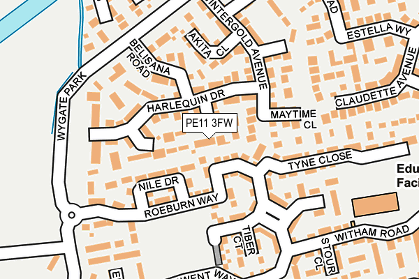 PE11 3FW map - OS OpenMap – Local (Ordnance Survey)