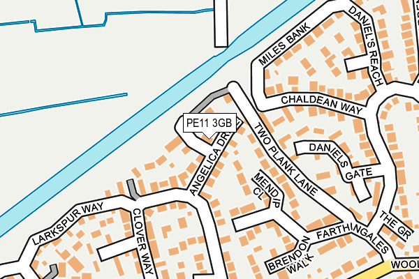 PE11 3GB map - OS OpenMap – Local (Ordnance Survey)