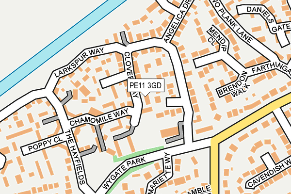 PE11 3GD map - OS OpenMap – Local (Ordnance Survey)