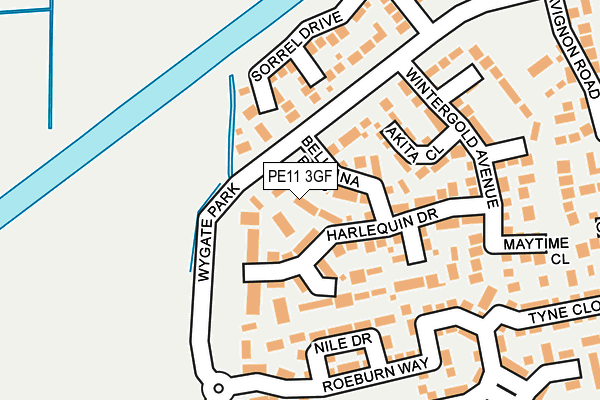PE11 3GF map - OS OpenMap – Local (Ordnance Survey)