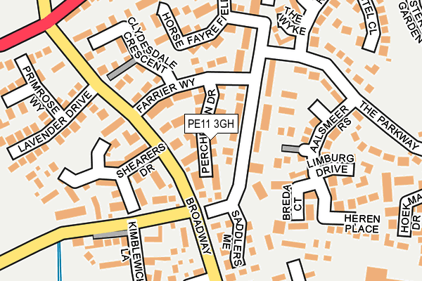 PE11 3GH map - OS OpenMap – Local (Ordnance Survey)