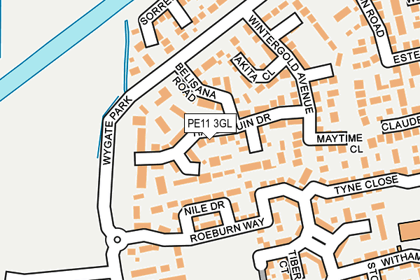 PE11 3GL map - OS OpenMap – Local (Ordnance Survey)