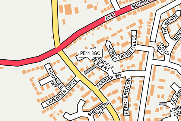 PE11 3GQ map - OS OpenMap – Local (Ordnance Survey)