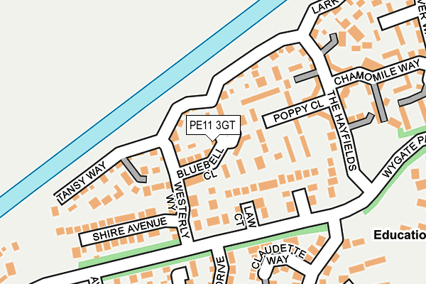 PE11 3GT map - OS OpenMap – Local (Ordnance Survey)