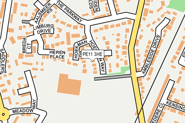 PE11 3HE map - OS OpenMap – Local (Ordnance Survey)