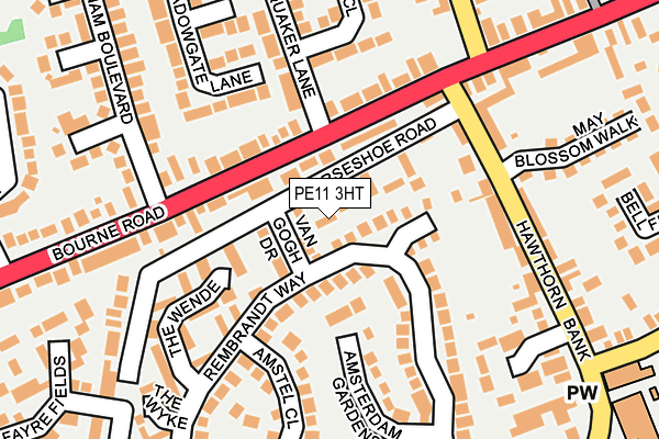 PE11 3HT map - OS OpenMap – Local (Ordnance Survey)