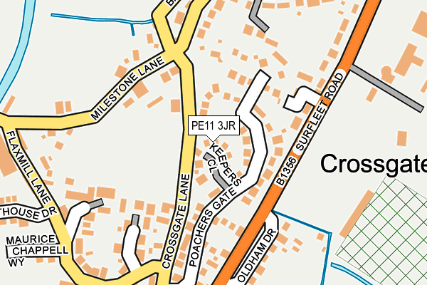 PE11 3JR map - OS OpenMap – Local (Ordnance Survey)