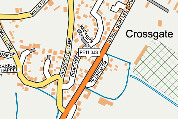 PE11 3JS map - OS OpenMap – Local (Ordnance Survey)