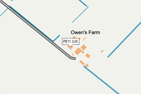 PE11 3JX map - OS OpenMap – Local (Ordnance Survey)