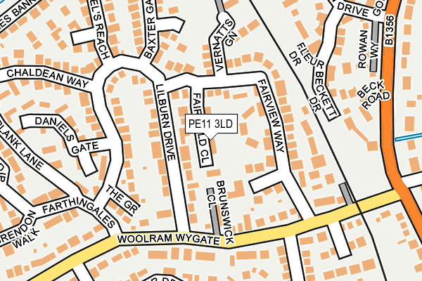PE11 3LD map - OS OpenMap – Local (Ordnance Survey)