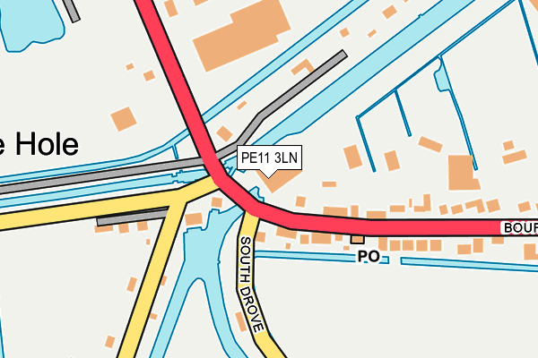 PE11 3LN map - OS OpenMap – Local (Ordnance Survey)