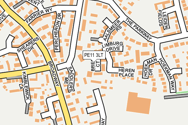 PE11 3LT map - OS OpenMap – Local (Ordnance Survey)